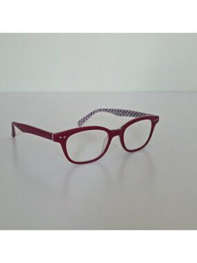 Kate Spade New York Magenta Pink Eyeglass Frames Book Print Text Core CA019 Boho